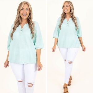 Chic Soul Light Green Knit Cardigan